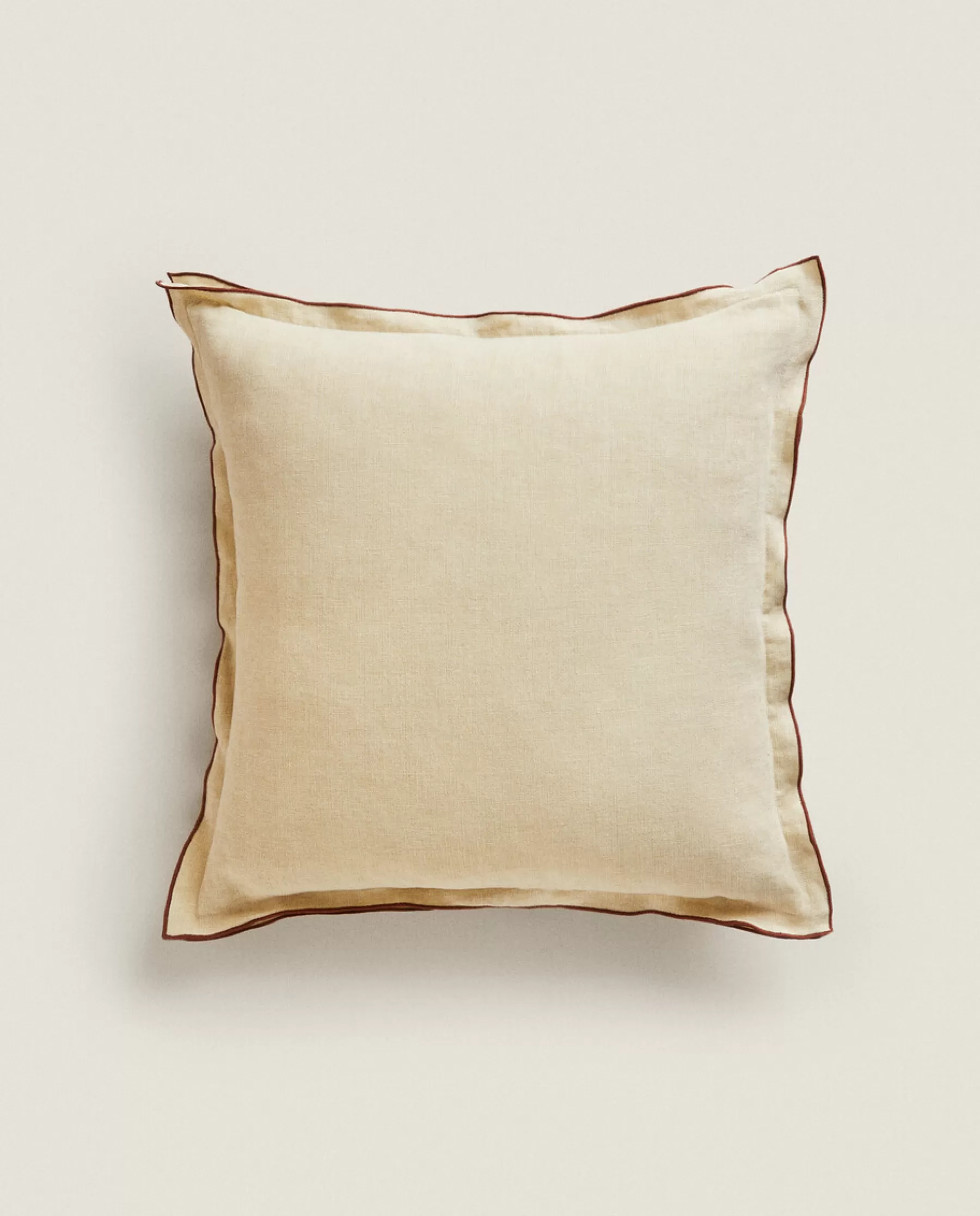 ZARA Home Throw Pillow Cover With Piping | Solid