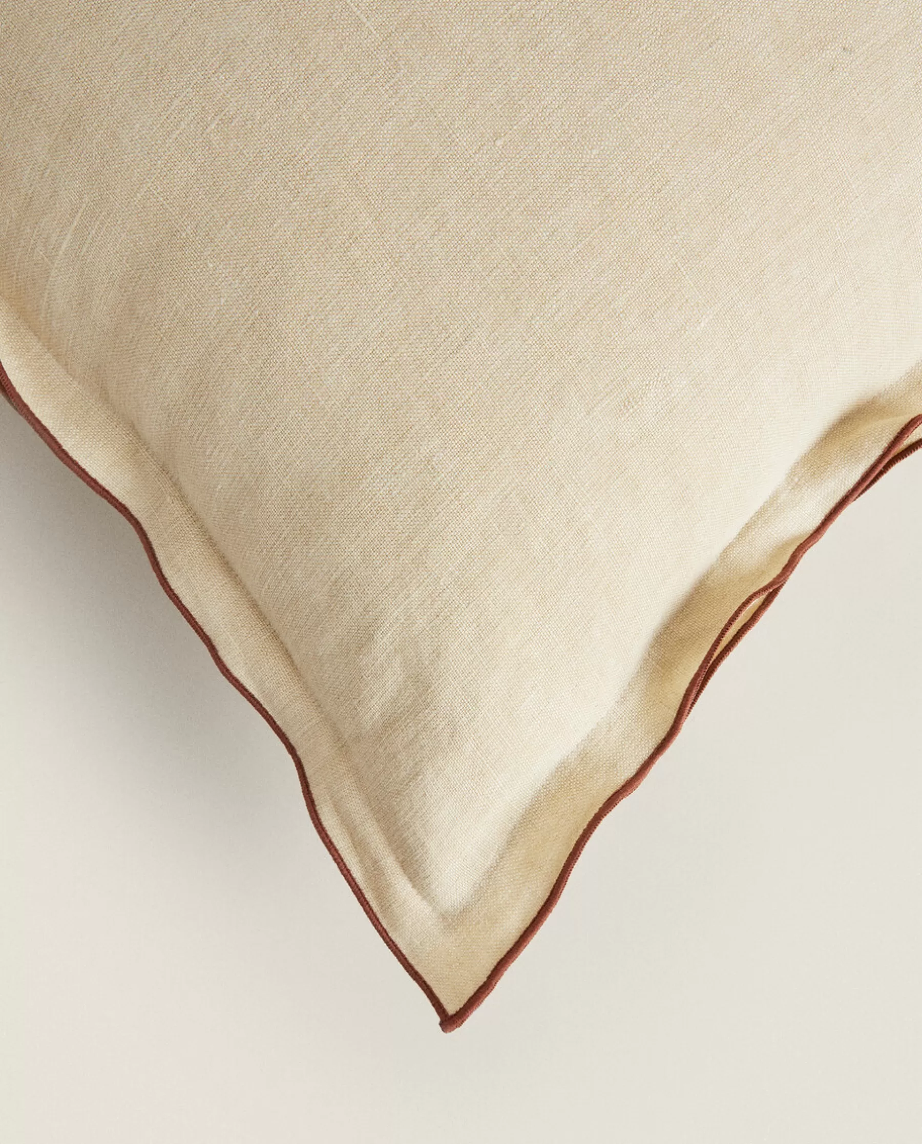 ZARA Home Throw Pillow Cover With Piping | Solid