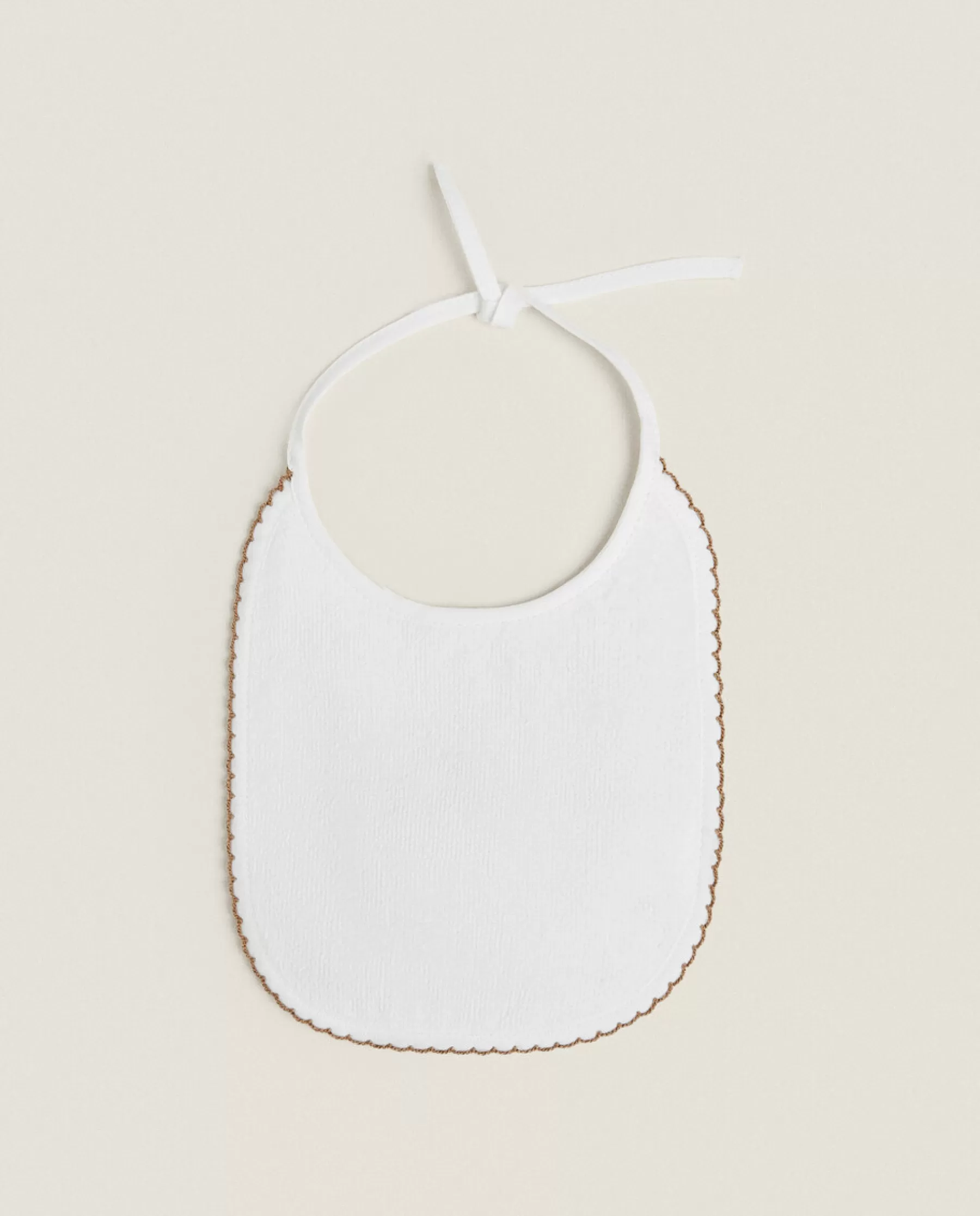 ZARA Home Velour Bib With Trim Detail | Mealtime