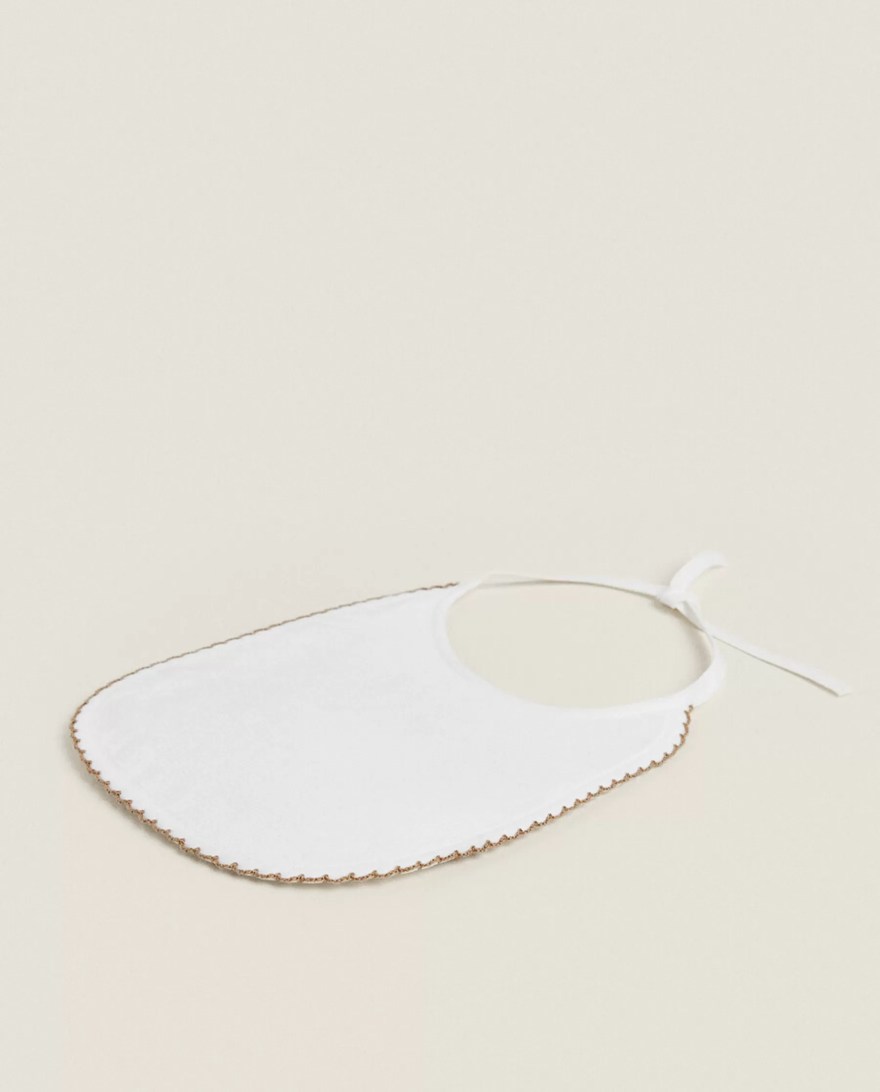 ZARA Home Velour Bib With Trim Detail | Mealtime