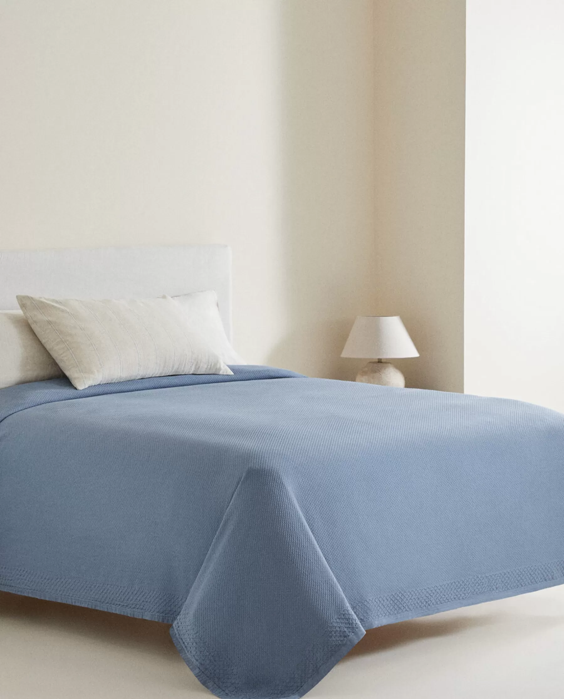 ZARA Home Waffle Texture Cotton Bedspread | Bedspreads