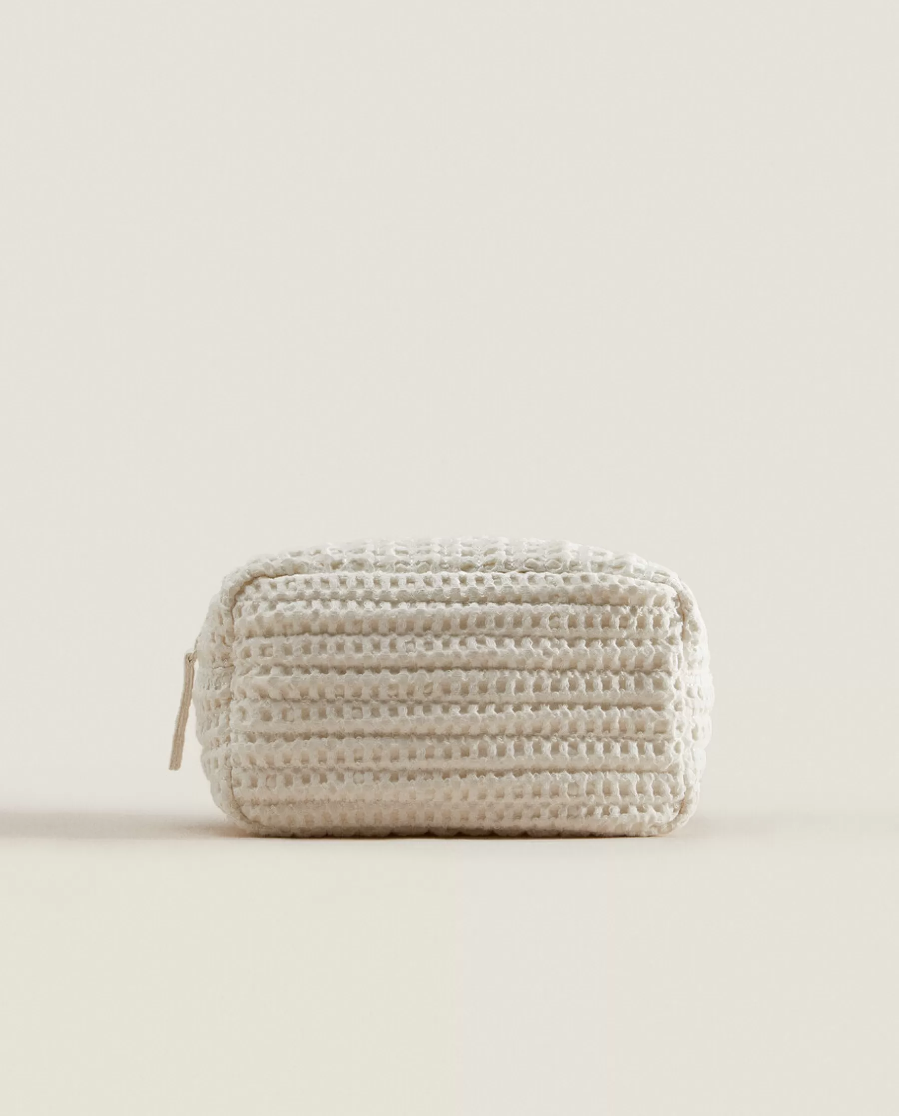 ZARA Home Waffle-Texture Fabric Toiletry Bag | Beachwear