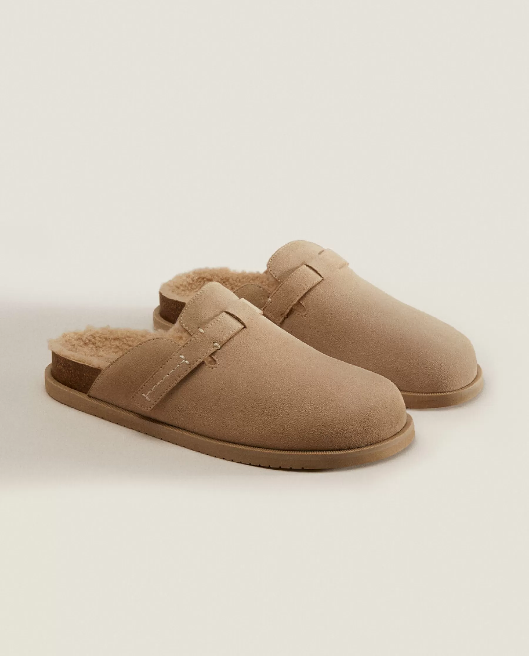 ZARA Home Warm Leather Clogs | Woman