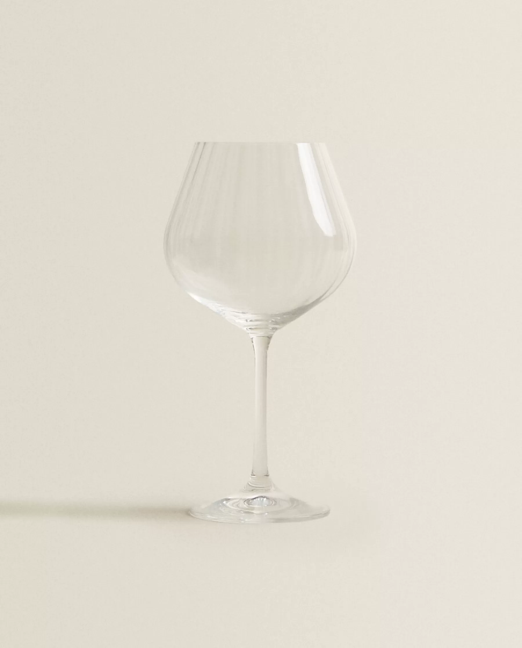 ZARA Home Wavy-Effect Bohemia Crystal Wine Glass | Glasses And Flutes