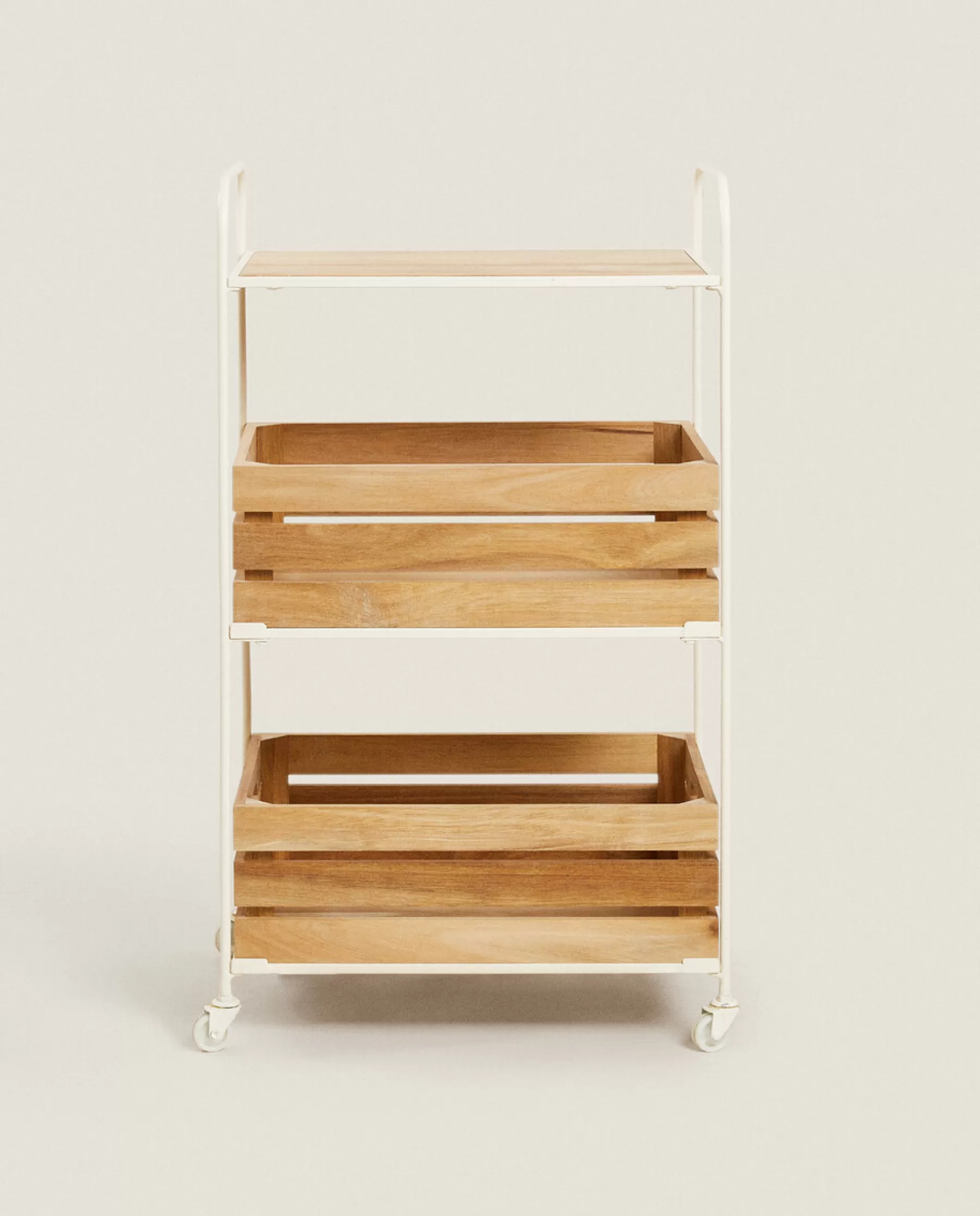 ZARA Home Wood And Metal Storage Cart | Cleaning