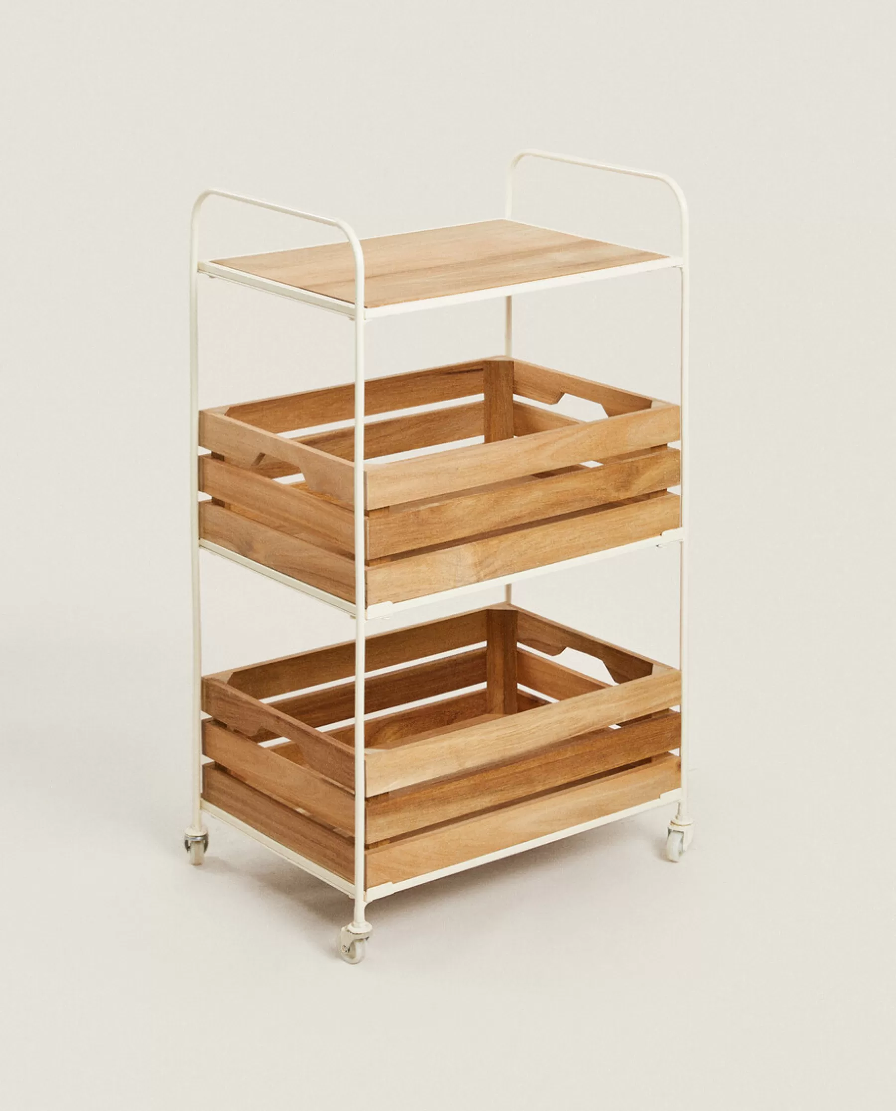 ZARA Home Wood And Metal Storage Cart | Cleaning