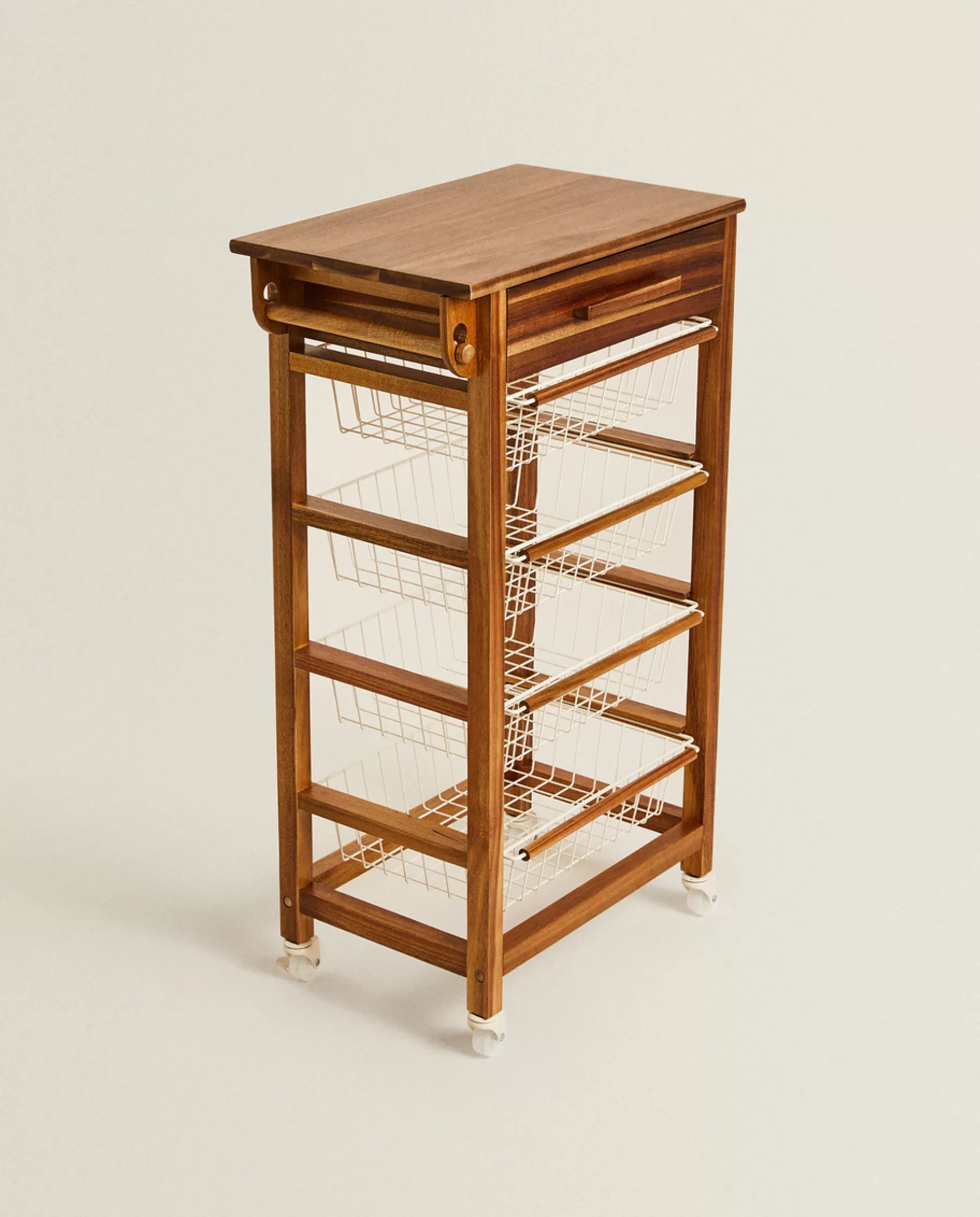 ZARA Home Wood And Metal Storage Furniture With Wheels | Furniture