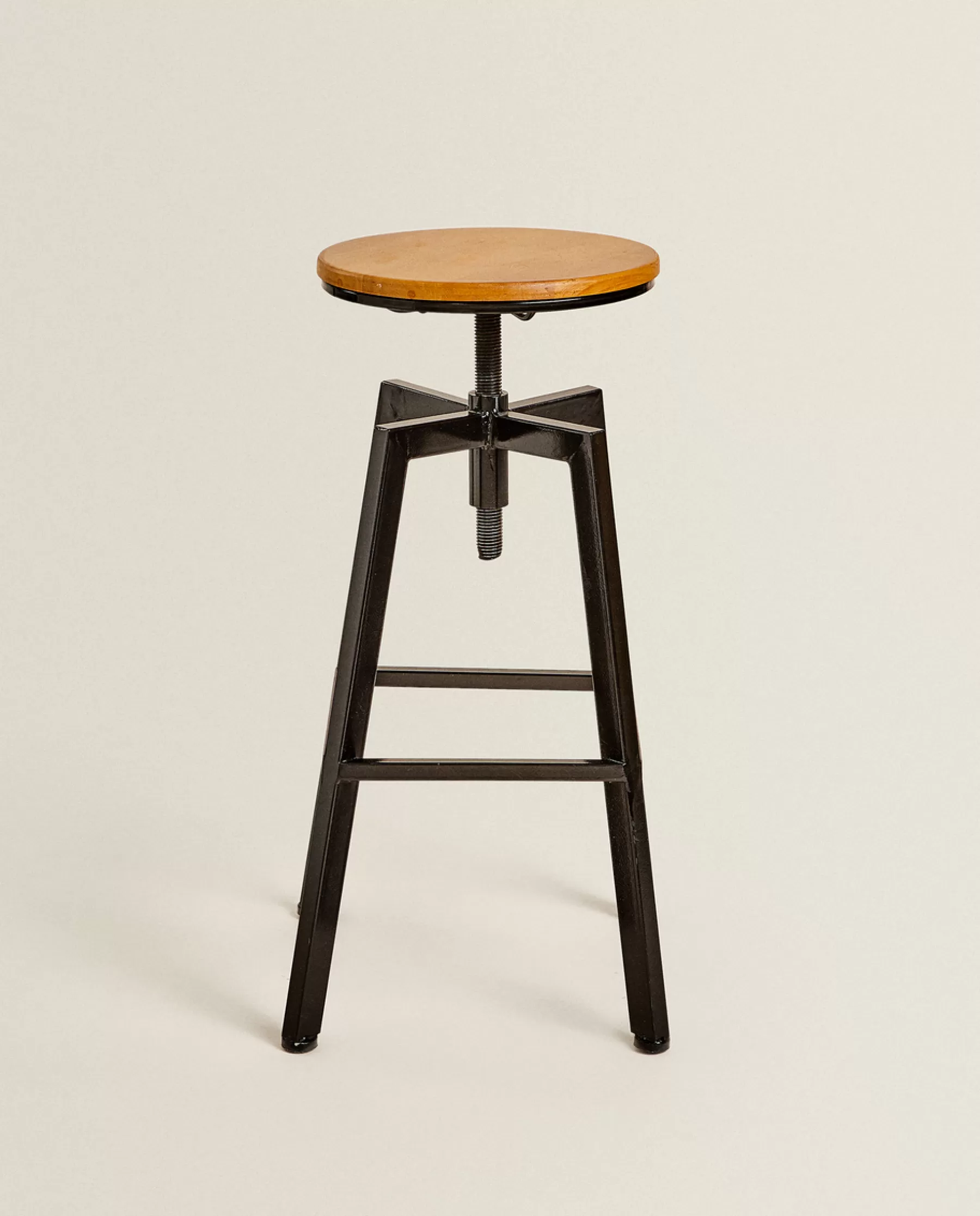 ZARA Home Wooden And Metal Swivel Stool | Chairs & Cushions