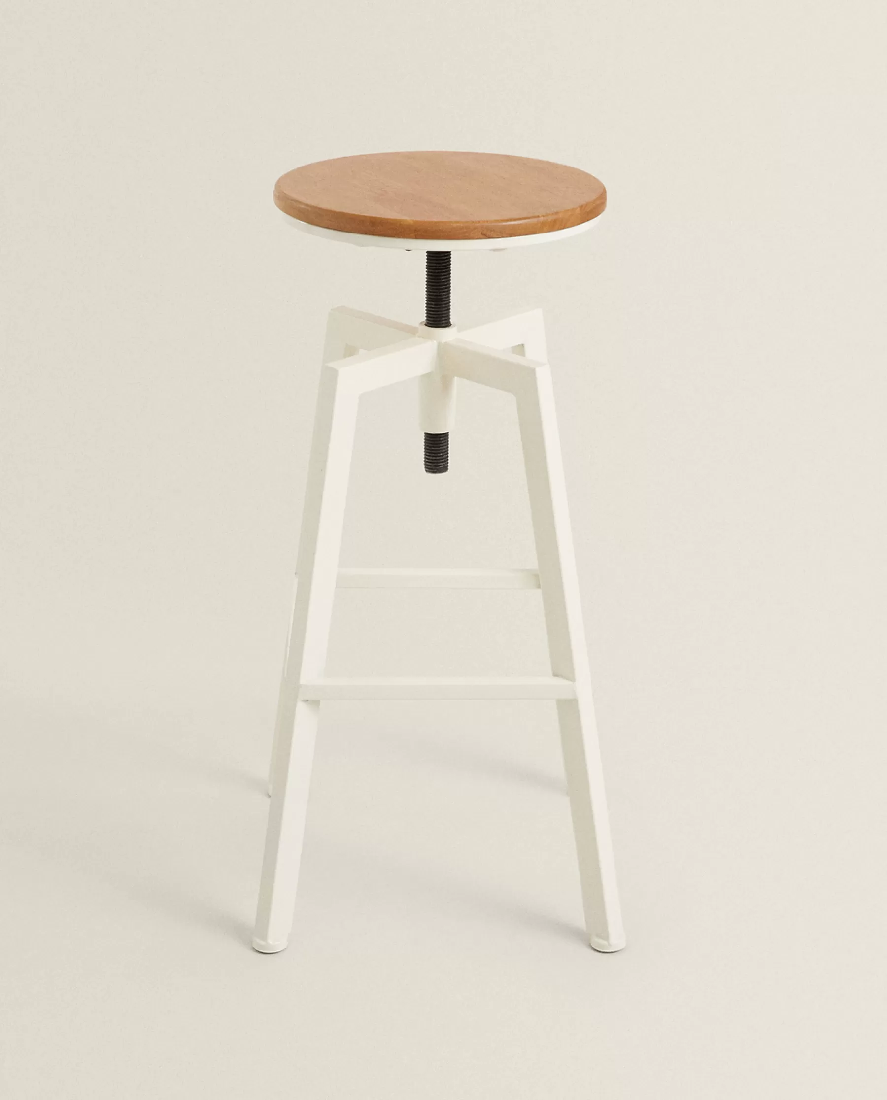 ZARA Home Wooden And Metal Swivel Stool | Chairs & Cushions